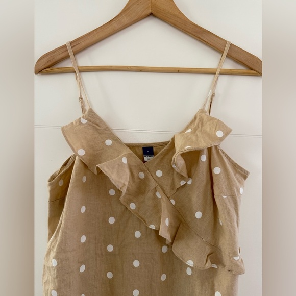BNWT Old Navy Linen Blend Polka Dot Tank Top, size medium. - Picture 5 of 8